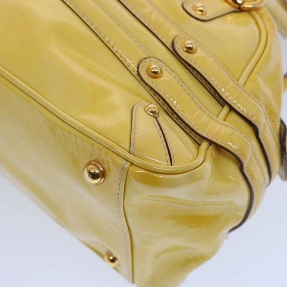 GUCCI Bamboo Hand Bag Enamel Yellow 159399 Auth 62738 - Picture 12 of 16